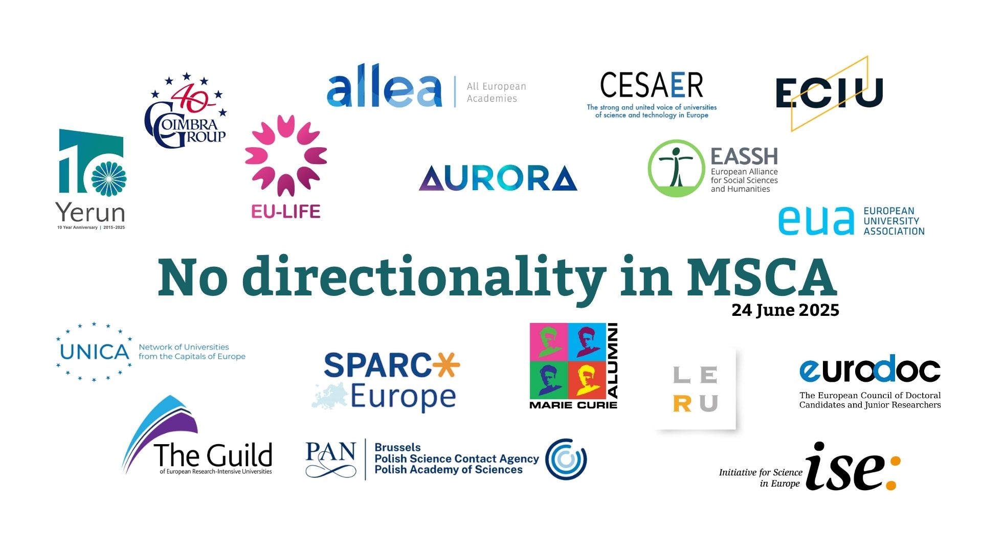 No directionality in MSCA. Joint statement on the proposed introduction of directionality in the draft MSCA Work Programme 2026-2027.