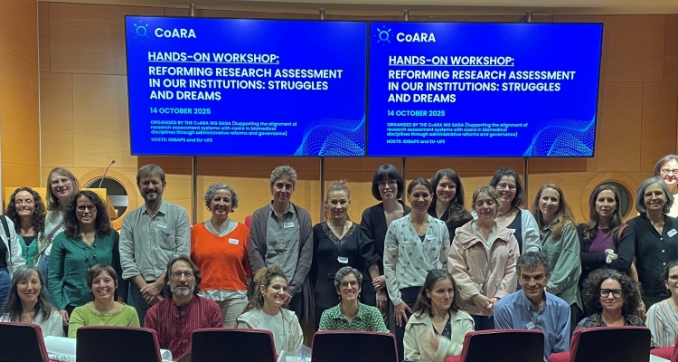 Group photo of the CoARA WG SAGA workshop “Reforming Research Assessment in Our Institutions: Struggles and Dreams.” 