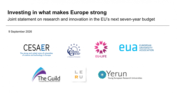 Investing in what makes Europe strong. Joint statement on research and innovation in the EU’s next seven-year budget 