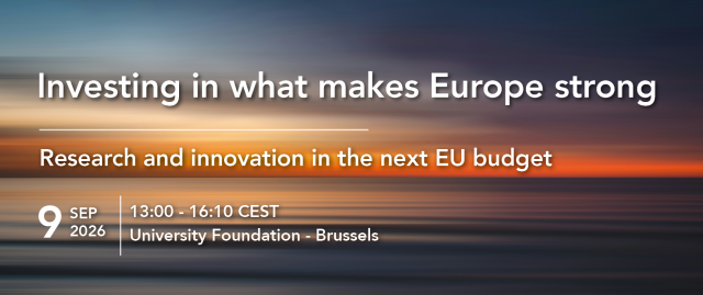 Investing in what makes Europe strong - event on 9 september 2026, 13.00-16.10 banner